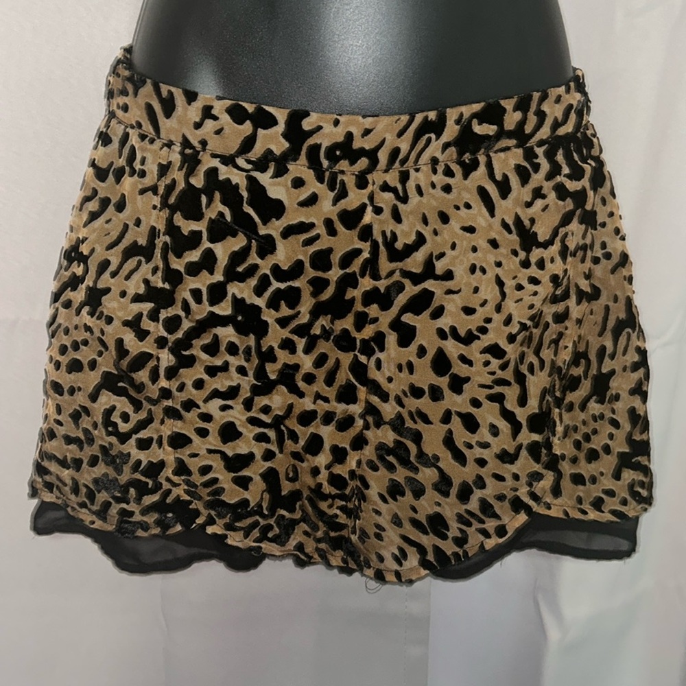 DONATED Leopard Sheer Bootie Shorts